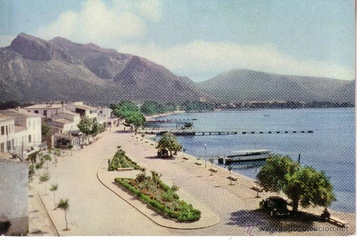 Postales: POSTAL MALLORCA - POLLENSA - PASEO MARITIMO - COLOREADA - Foto 1