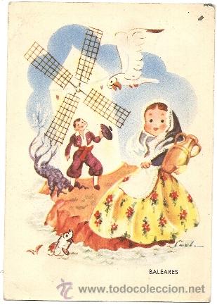Postales: Baleares, postal ilustrada - Foto 1