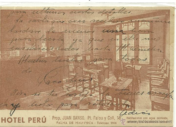 Postales: PALMA DE MALLORCA.-HOTEL PER&Uacute; - Foto 1