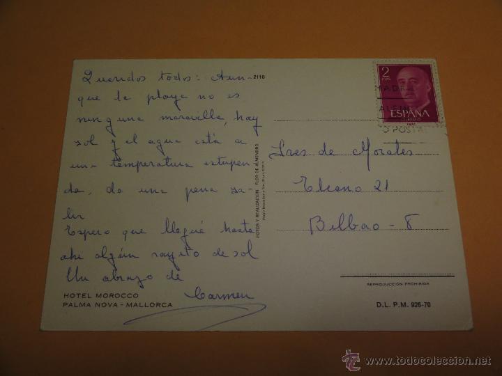 Postales: POSTAL HOTEL MOROCCO. MALLORCA - Foto 2