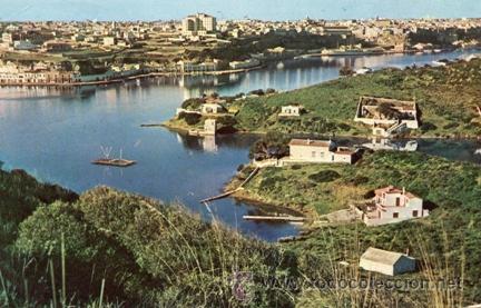 Postales: MAHON - VISTA PARCIAL PUERTO - N&ordm; 6 - ED. DOLFO -SEIX BARRAL - A&Ntilde;O 1959 - ESCRITA -