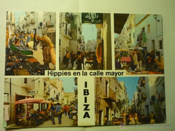 Postales: POSTAL IBIZA.- CALLE MAYOR HIPPPIES