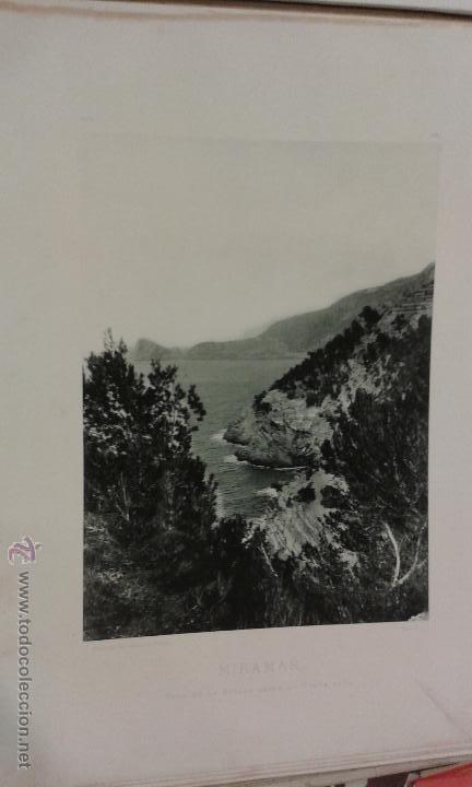 Postais: L&aacute;mina 24 x 30 cm fototipia Hauser y Menet. Baleares. Miramar. Cala de la Estaca desde la Punta Seca