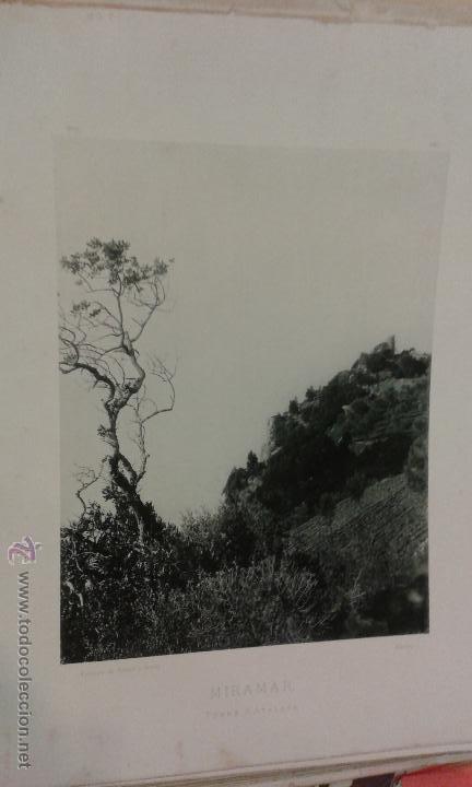 Postais: L&aacute;mina 24 x 30 cm fototipia Hauser y Menet. Baleares. Miramar.  Torre S&acute;Atalaya.