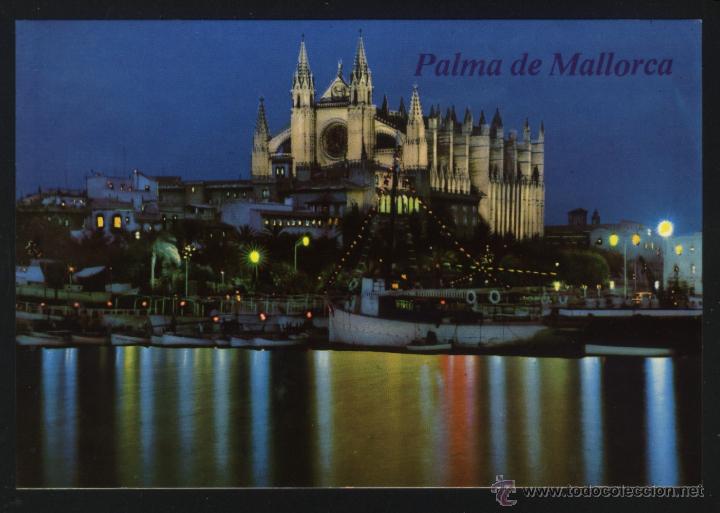 Cartes Postales: A-0481- PALMA DE MALLORCA. VISTA NOCTURNA DE LA CATEDRAL