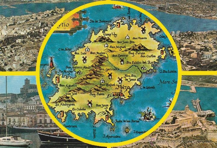 Postales: N&ordm; 14718 IBIZA MAPA - Foto 1
