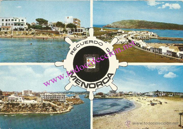 Postales: MENORCA - VARIAS VISTAS DE LA ISLA (POSTAL DE 1969) - Foto 1