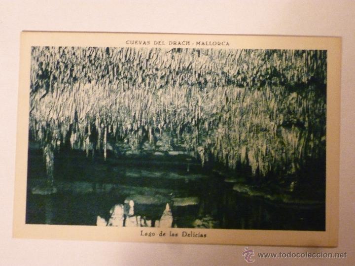 Cartoline: Postal Antigua Las Cuevas del Drach a&ntilde;o 1930 Lago de las Delicias.