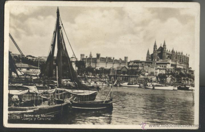 Postales: PALMA DE MALLORCA - LONJA Y CATEDRAL - Foto 1
