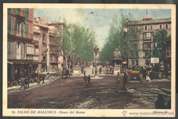 Postales: PALMA DE MALLORCA - PASEO DEL BORNE - Foto 1