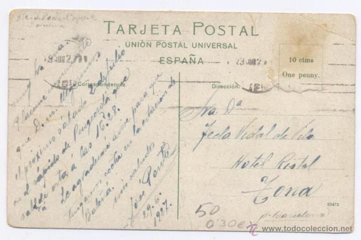 Postales: MALLORCA- CUEVAS DEL DRACH- 29-06-1927 - Foto 2