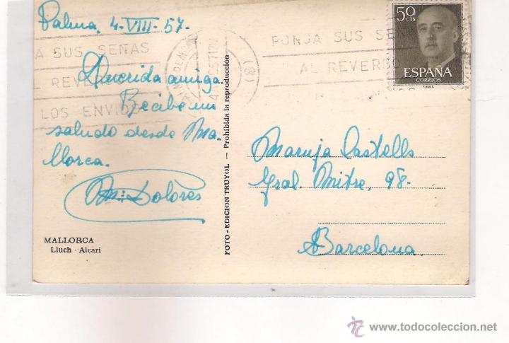 Postales: POSTAL DE MALLORCA  - LLUCH  ALCARI . - Foto 2