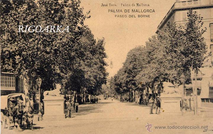Postales: PALMA DE MALLORCA.- PASEO DEL BORNE - Foto 1