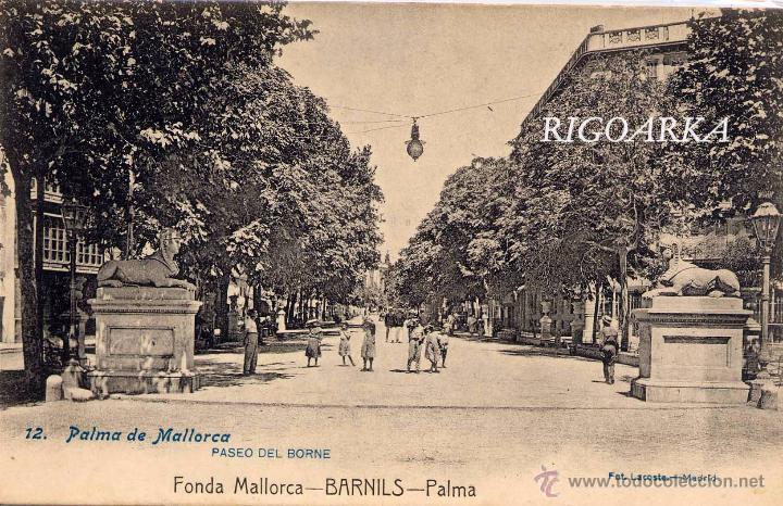 Postales: PALMA DE MALLORCA.- PASEO DEL BORNE - Foto 1