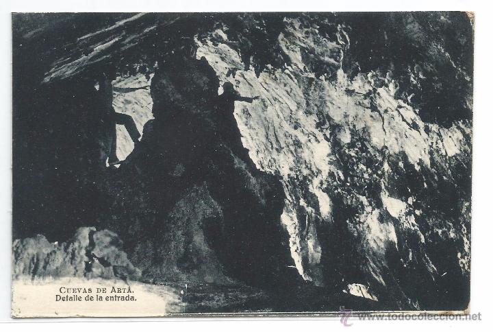 Postais: CUEVAS DE ARTA .- DETALLE ENTRADA .- CLIS&Eacute; J. SANCHO .- EDICION HAE