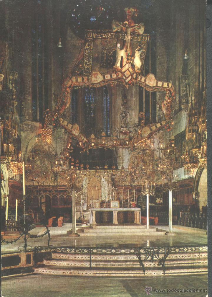 Postales: PALMA DE MALLORCA - INTERIOR DE LA CATEDRAL - Foto 1