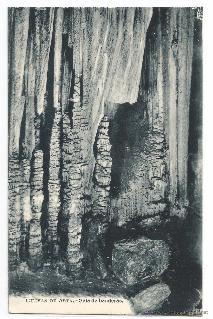 Postais: CUEVAS DE ARTA .- SALA DE BANDERAS .- CLIS&Eacute; J. SANCHO .- EDICIONES HAE