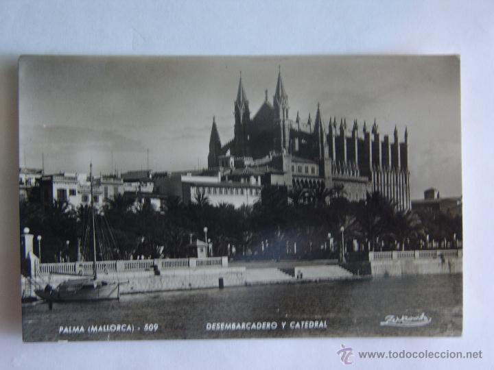 Postkarten: POSTAL DE PALMA DE MALLORCA DESEMBARCADERO Y CATEDRAL