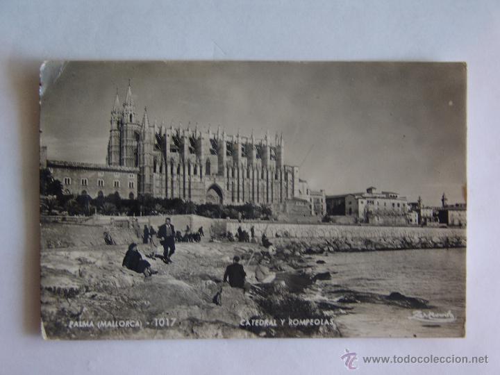 Postales: POSTAL DE PALMA DE MALLORCA CATEDRAL Y ROMPEOLAS
