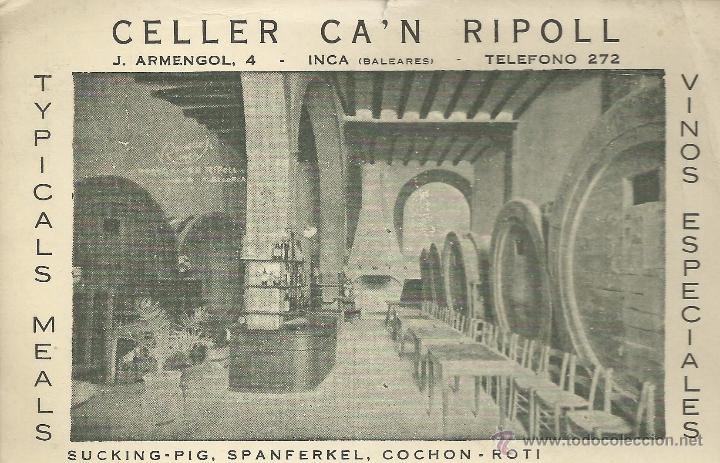 Cartoline: BALEARES CELLER CAN RIPOLL INCA ALGUN DEFECTO