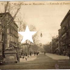 Postales: MAGNIFICA POSTAL FOTOGRAFICA - PALMA DE MALLORCA - ENTRADA AL PASEO DEL BORNE - AMBIENTADA - J.V.