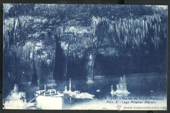 Postales: CUEVAS DEL DRACH - LAGO MIRAMAR - MANACOR - Foto 1