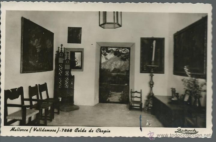 Postales: POSTAL  ANTIGUA DE PALMA DE MALLORCA- VALLDEMOSA-CELDA DE CHOPIN -ESCRITA 30- 7-1950 FOTO ZERKOWITZ