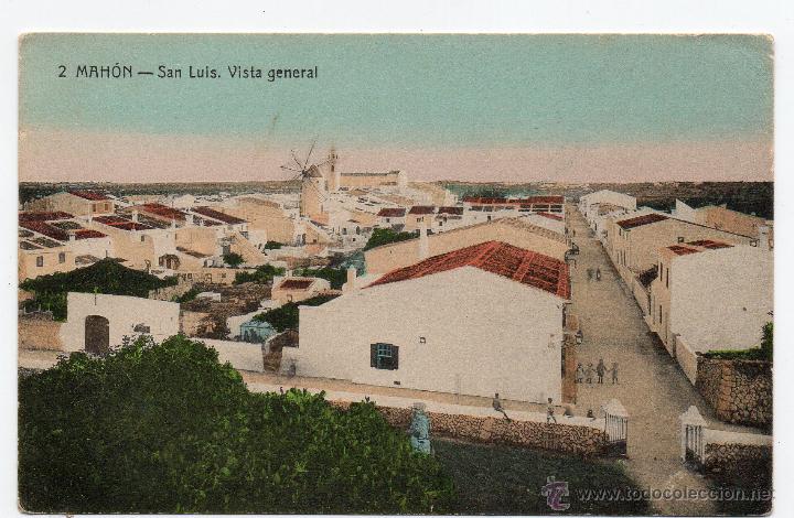 Postales: Mahon-San Luis vista general,Fototipia Casta&ntilde;eira y Alvarez-Madrid .Editor Bartolome Tuduri