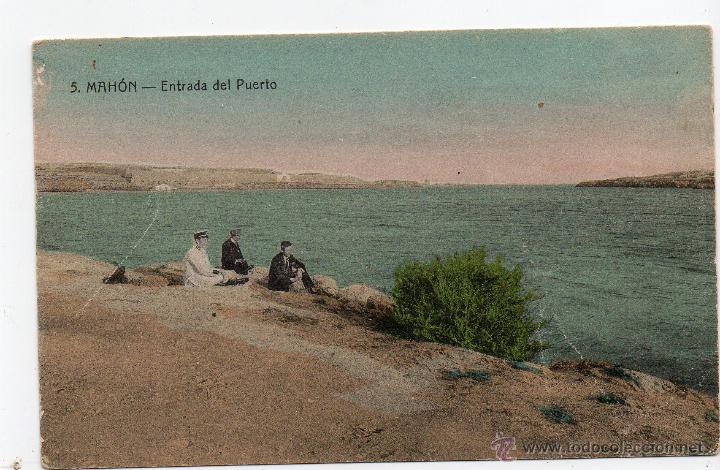 Postales: Mahon-Entrada al Puerto,Fototipia Casta&ntilde;eira y Alvarez-Madrid .Editor Bartolome Tuduri