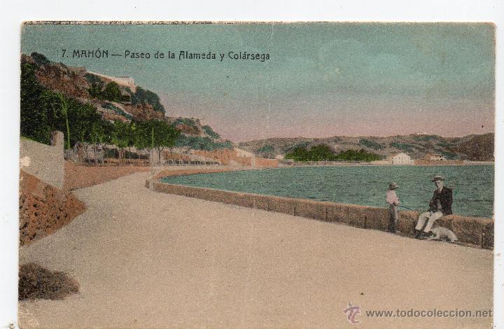 Postales: Mahon-Paseo de la Alameda y Colarsega,Fototipia Casta&ntilde;eira y Alvarez-Madrid .Editor Bartolome Tuduri