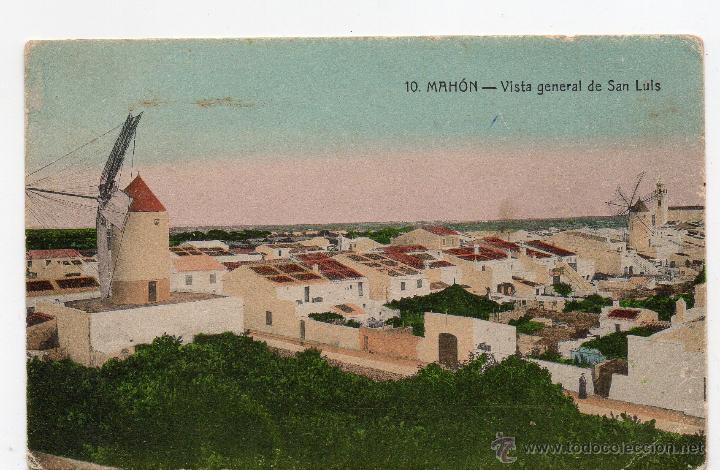 Postales: Mahon-Vista general de San Luis,Fototipia Casta&ntilde;eira y Alvarez-Madrid .Editor Bartolome Tuduri