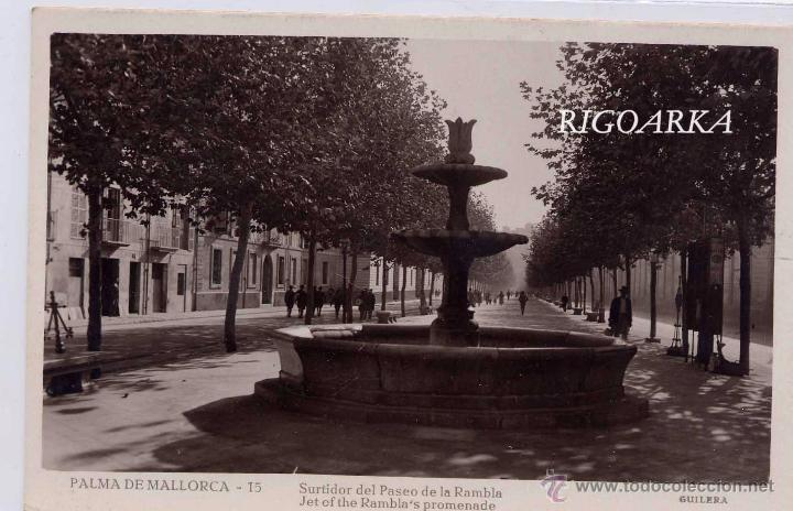 Postales: PALMA DE MALLORCA.- SURTIDOR DE PASEO DE LA RAMBLA - Foto 1