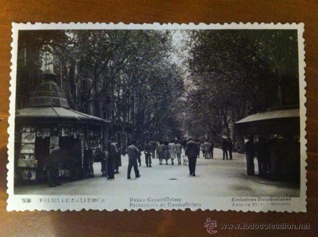 Postales: PALMA DE MALLORCA - PASEO GENERALISIMO - Foto 1