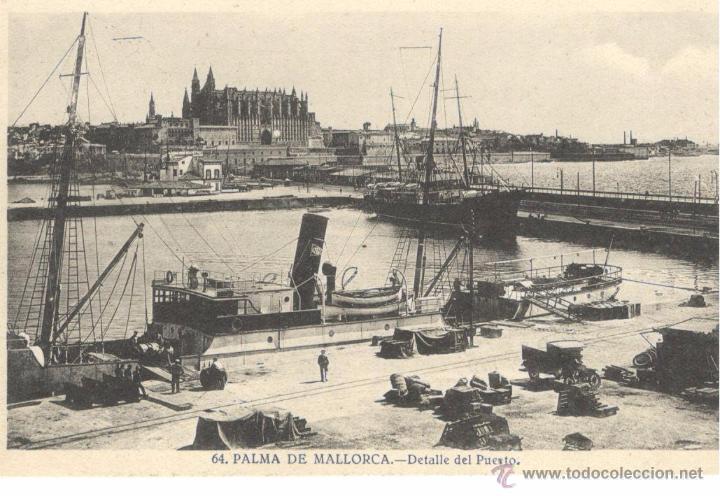 Postales: POSTAL DE PALMA DE MALLORCA - DETALLE DEL PUERTO