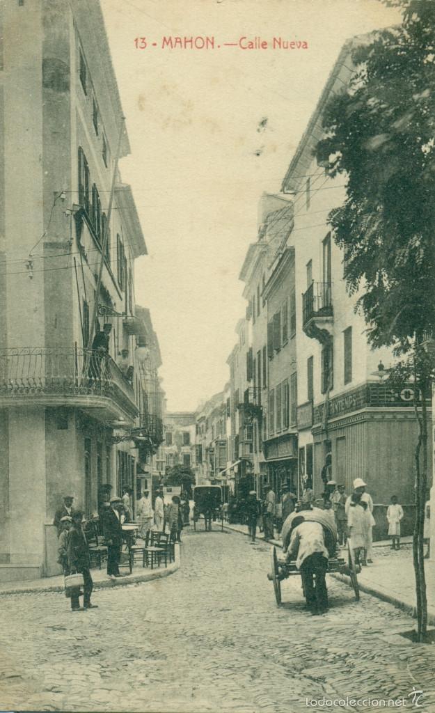 Postales: MAHON. CALLE NUEVA. HACIA 1910. ED. BTUDURI.
