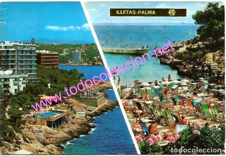 Postales: MALLORCA - PALMA - ILLETAS (POSTAL DE 1968) - Foto 1
