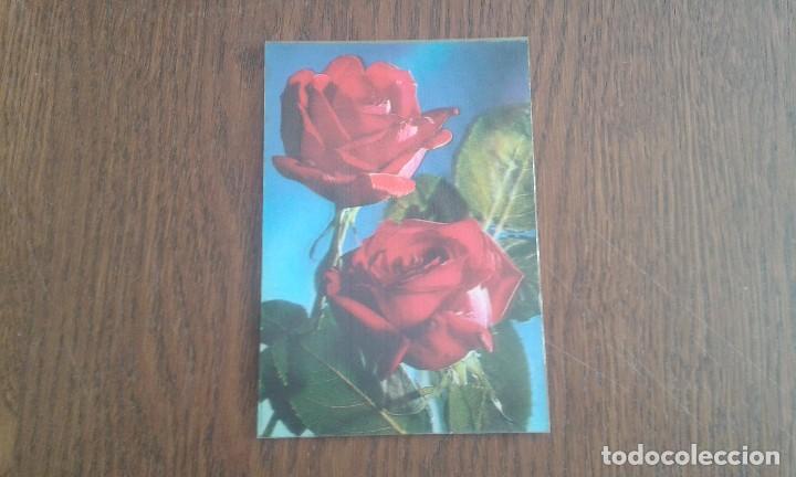 Postales: postal de rosas a&ntilde;os 80