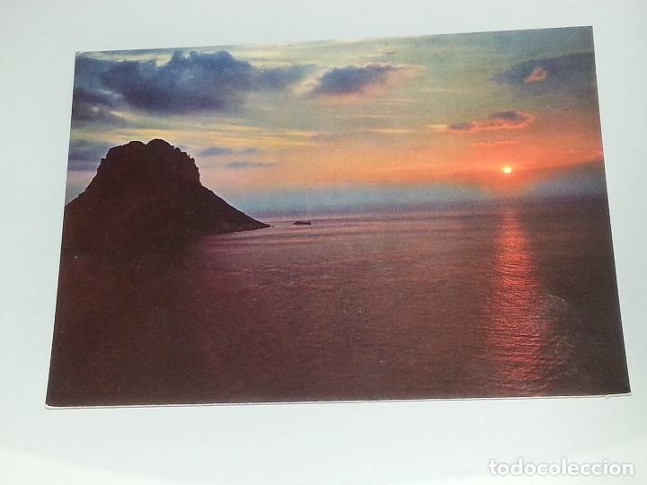 Postales: ANTIGUA POSTAL N&ordm; 4518 DE IBIZA BALEARES ATARDECER EN ES VERDA A&Ntilde;OS 60 POSTALES KOLORHAM