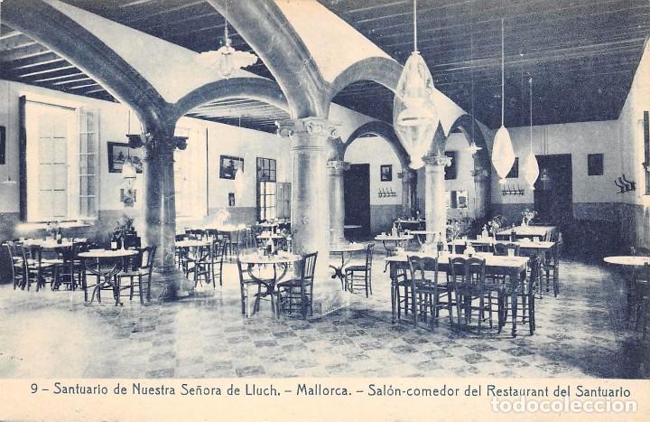 Cartoline: MALLORCA.- SANTUARIO DE NUESTRA SRA DEL LLUCH.-SALON-COMEDOR DEL RESTAURANT DEL SANTUARIO