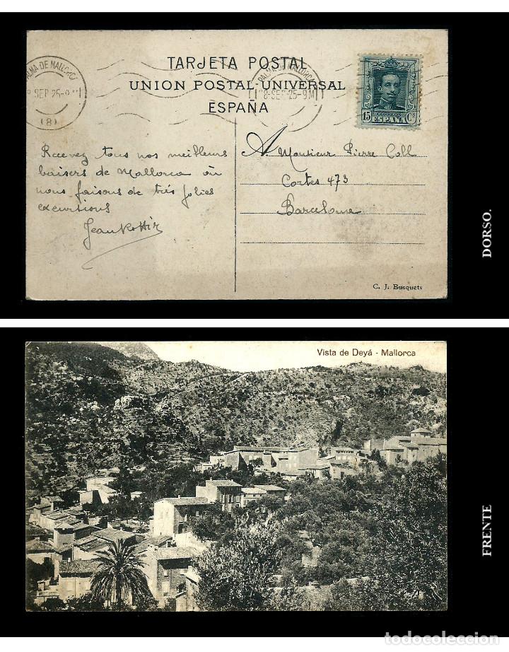 Postales: Vista de Dey&aacute;. Mallorca. C.J.Busquets. - Foto 1
