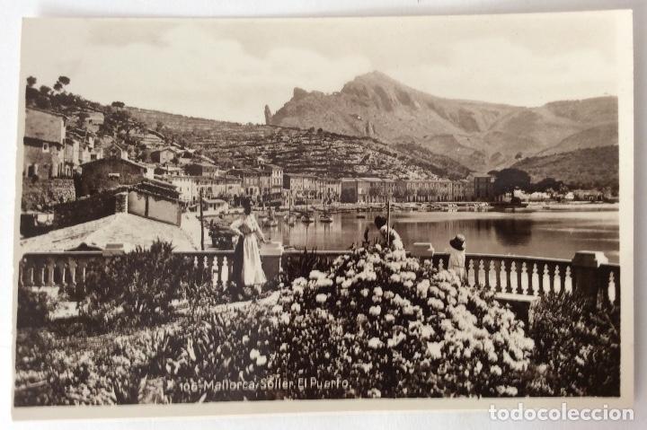 Postais: POSTAL FOTOGR&Aacute;FICA SEPIA. VISTA DEL PUERTO. SOLLER. MALLORCA. BALEARES.