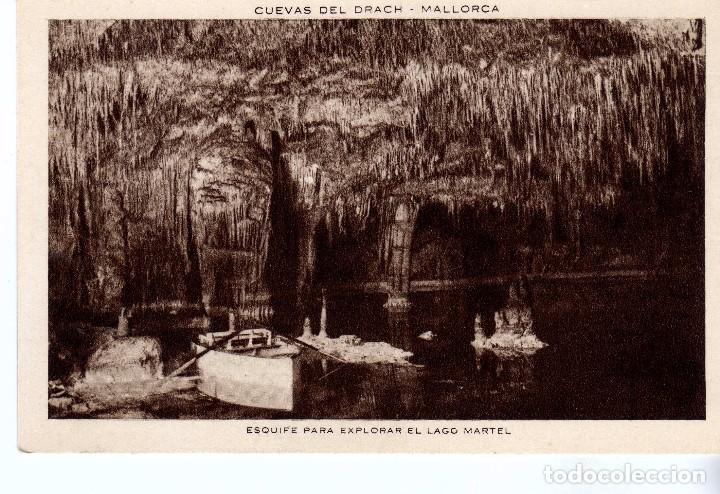 Postales: ESQUIFE PARA EXPLORAR EL LAGO MARTERL(MALLORCA) FOTO CLISE SERVERA