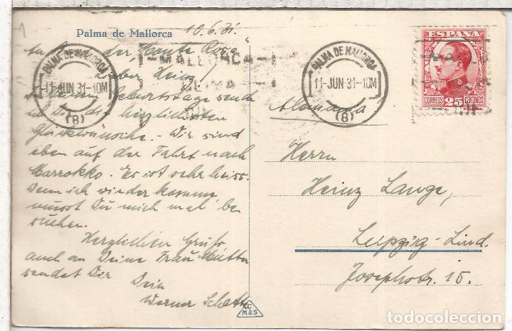 Postales: PALMA MALLORCA ESCRITA 1932 - Foto 2