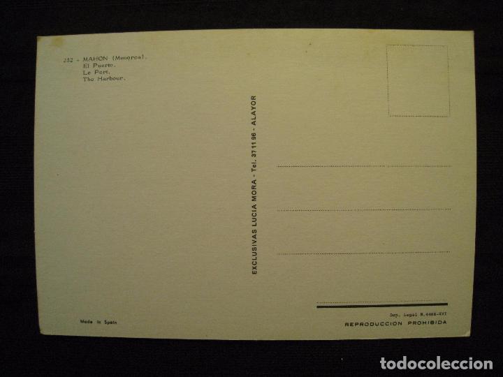 Postales: POSTAL MAHON ( MENORCA ) - EL PUERTO. - Foto 3