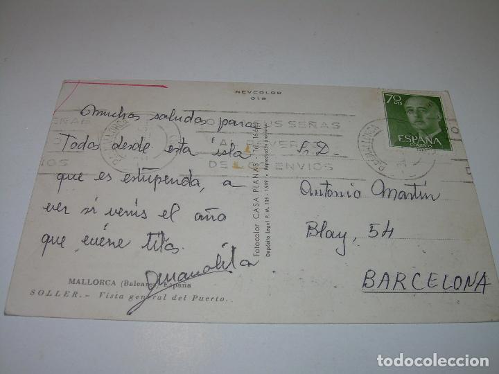 Postales: ANTIGUA POSTAL......MALLORCA....SOLLER. - Foto 2