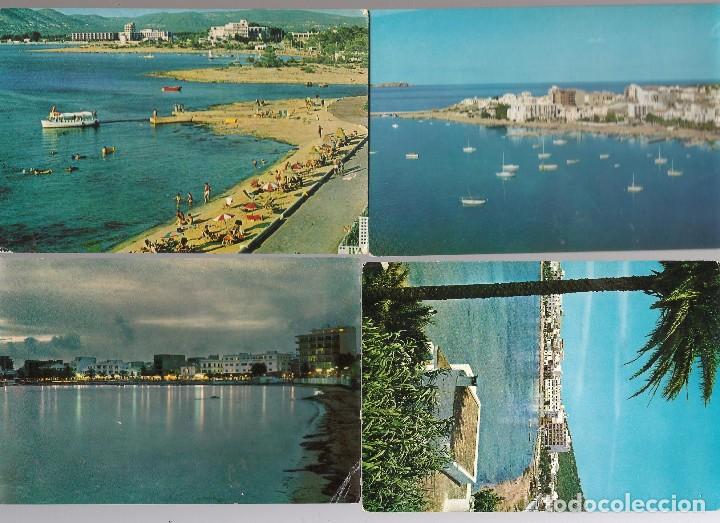 Postales: 4 POSTAL SAN ANTONIO ABAD aspecto de la bah&iacute;a SUBIR&Aacute; , anochecer PUIG FERRAN , embarcaderos