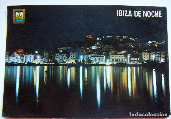 Postales: POSTAL DE IBIZA DE NOCHE GRAN TAMA&Ntilde;O 21X15 cm