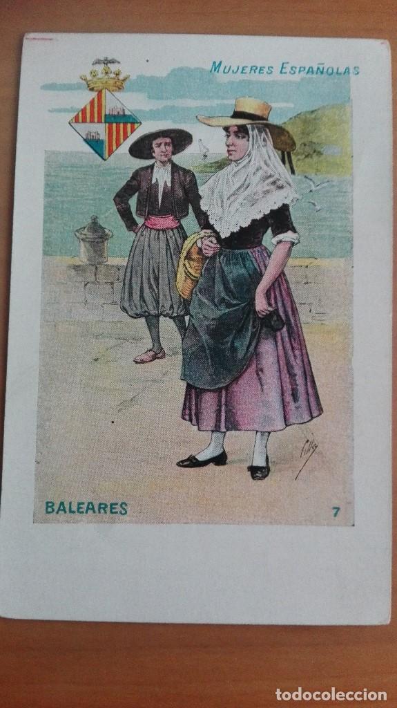 Postales: POSTAL CALLEJA 107 SERIE MUJERES ESPA&Ntilde;OLAS N&ordm; 7 BALEARES PERFECTA CONSERVACION REVERSO SIN DIVIDIR