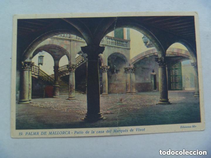 Postales: POSTAL DE PALMA DE MALLORCA : PATIO DE LA CASA DEL MARQUES DE VIVOT . PP. DE SIGLO.