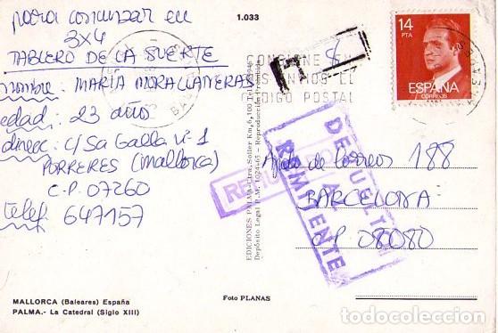Postales: MALLORCA *** LA CATEDRAL *** POSTAL CIRCULADA - Foto 2